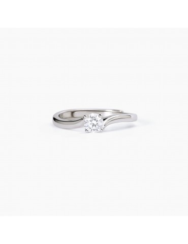 Mabina gioielli | Solitaire | Anello in argento 925‰ con zircone bianco | 523391