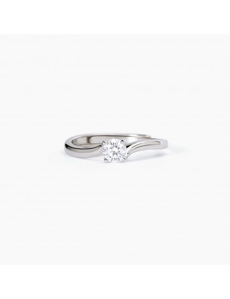 Mabina gioielli | Solitaire | Anello in argento 925‰ con zircone bianco | 523391