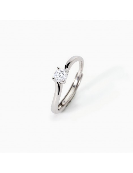 Mabina gioielli | Solitaire | Anello in argento 925‰ con zircone bianco | 523391