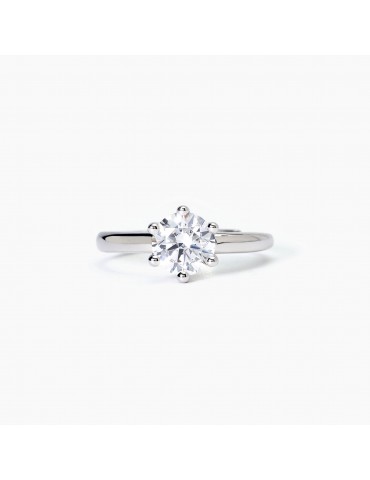 Mabina gioielli | Solitaire | Anello in argento 925‰ con zircone bianco | 523395