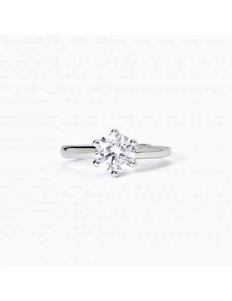 Mabina gioielli | Solitaire | Anello in argento 925‰ con zircone bianco | 523395