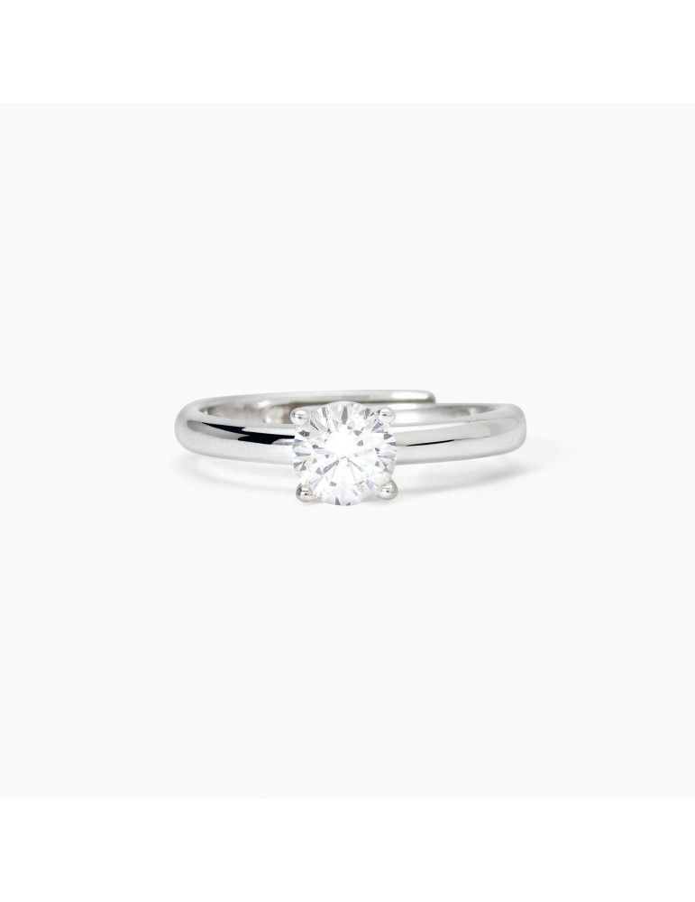 Mabina gioielli | Solitaire | Anello in argento 925‰ con zircone bianco | 523397