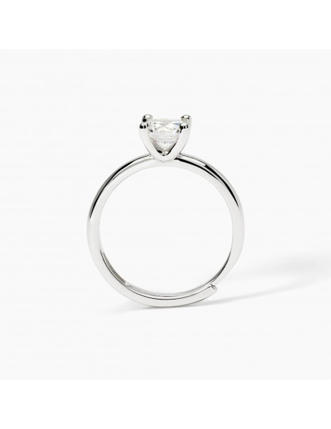 Mabina gioielli | Solitaire | Anello in argento 925‰ con zircone bianco | 523397