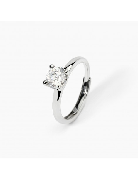 Mabina gioielli | Solitaire | Anello in argento 925‰ con zircone bianco | 523397