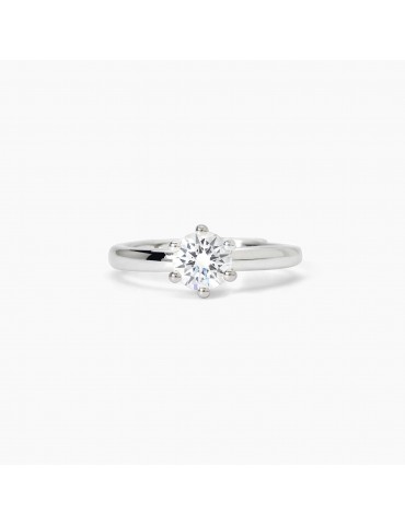 Mabina gioielli | Solitaire | Anello in argento 925‰ con zircone bianco | 523394