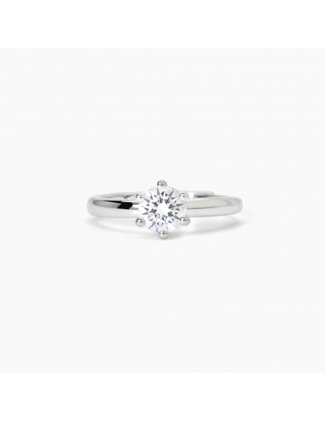 Mabina gioielli | Solitaire | Anello in argento 925‰ con zircone bianco | 523394