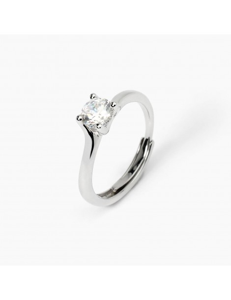 Mabina gioielli | Solitaire | Anello in argento 925‰ con zircone bianco | 523398