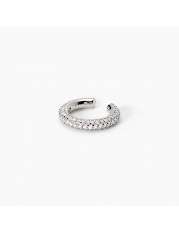 Mabina gioielli | Cuffmania | Orecchini ear cuff in argento 925‰ con zirconi bianchi | 563668