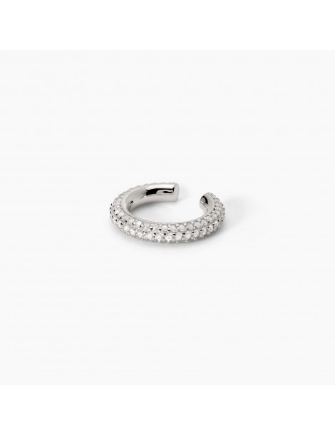 Mabina gioielli | Cuffmania | Orecchini ear cuff in argento 925‰ con zirconi bianchi | 563668