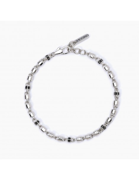 Mabina Gioielli | Millionaire | Bracciale in argento 925‰ con inserti e zirconi neri | 533631