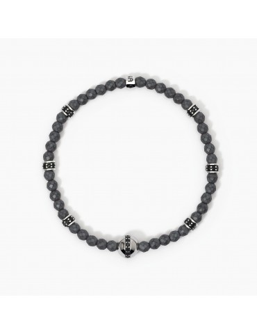 Mabina Gioielli | Bohémien | Bracciale in argento 925‰ con ematite e cristalli neri | 533729