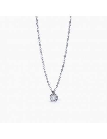 Mabina Gioielli | Bright | Collana in argento 925‰ con zircone bianco | 553573