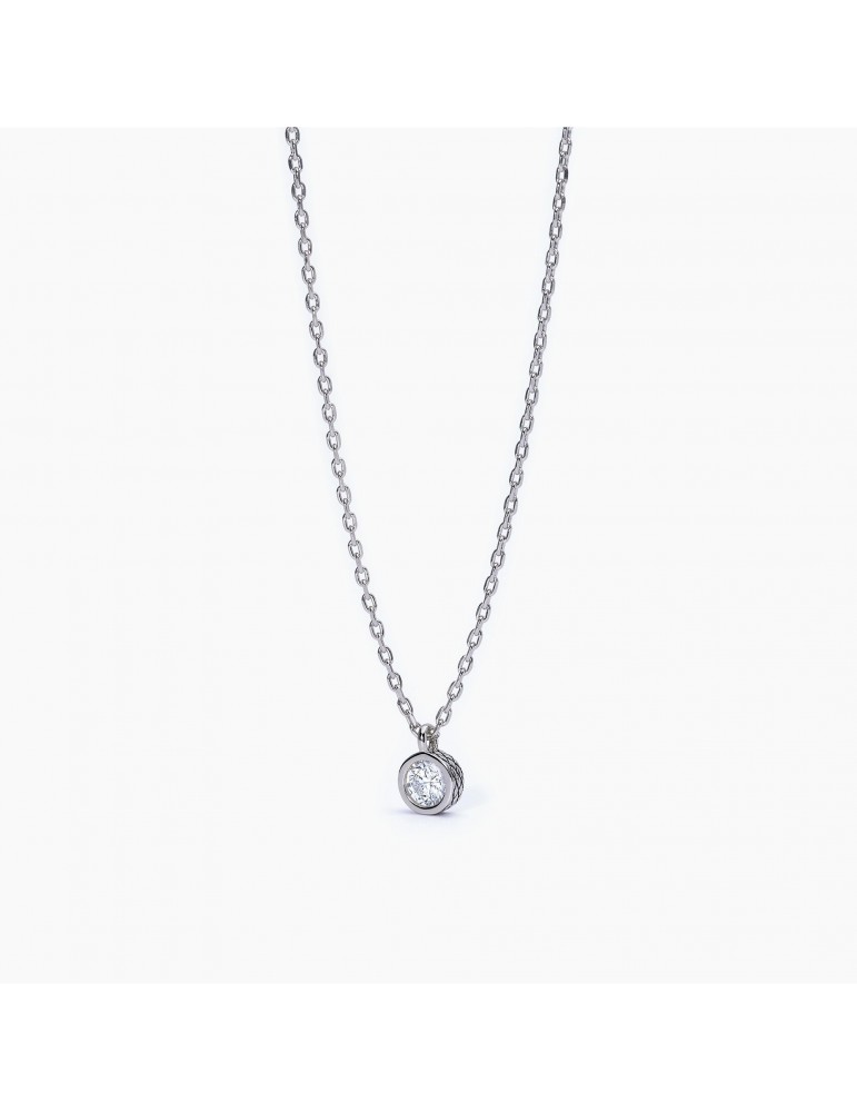 Mabina Gioielli | Bright | Collana in argento 925‰ con zircone bianco | 553573