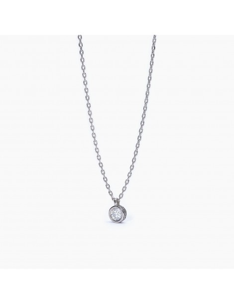 Mabina Gioielli | Bright | Collana in argento 925‰ con zircone bianco | 553573