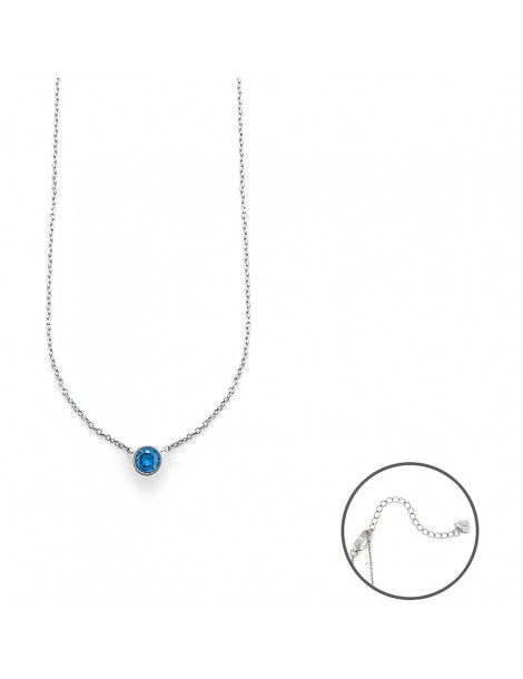 4US Paciotti | Collana in argento 925‰ con zircone blu | 4UCL5784W