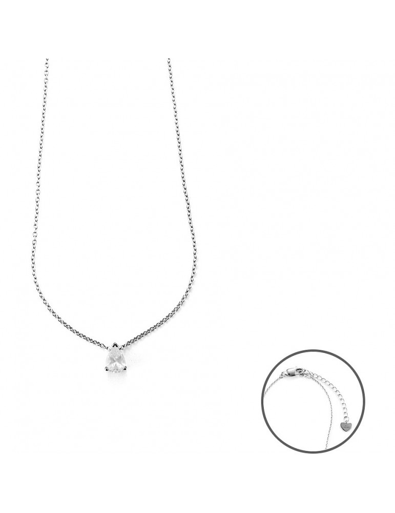 4US Paciotti | Collana in argento 925‰ con zircone bianco | 4UCL6060W