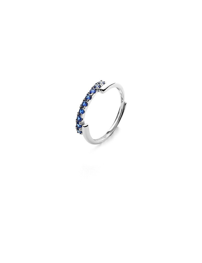 4US Paciotti | Anello in argento 925‰ con zirconi blu | 4UAN5809W