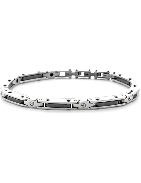 4US Paciotti | Bracciale in acciaio con ceramica nera | 4UBR6189