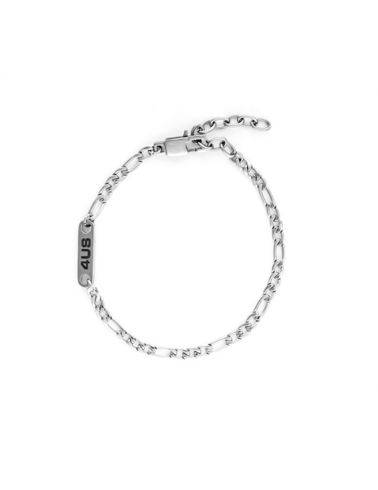 4US Paciotti | Bracciale in acciaio con targhetta | 4UBR6138