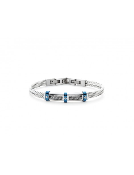 4US Paciotti | Bracciale Semirigido in acciaio PVD blu | 4UBR6198