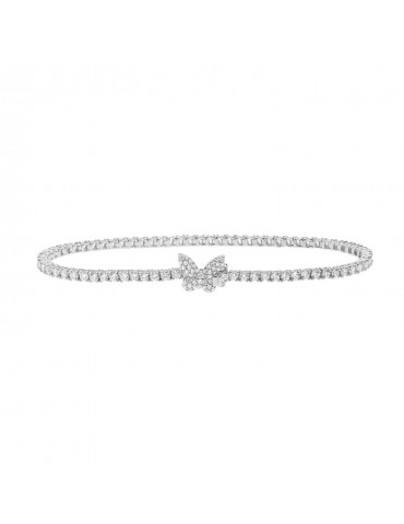 Comete gioielli | Farfalle | Bracciale tennis In Argento 925% con farfalla e zirconi bianchi | BRA 165