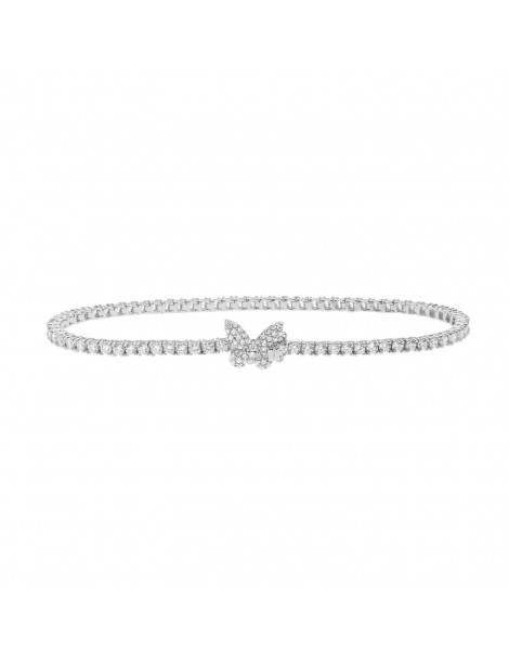 Comete gioielli | Farfalle | Bracciale tennis In Argento 925% con farfalla e zirconi bianchi | BRA 165