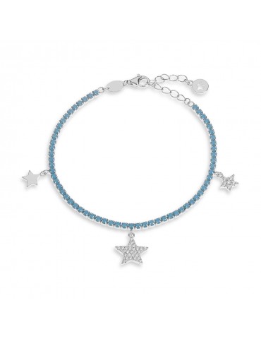 Comete gioielli | Talismano | Bracciale tennis In Argento 925% con stelle e zirconi | BRA 252