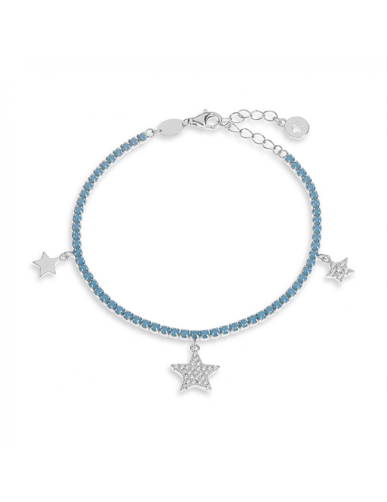 Comete gioielli | Talismano | Bracciale tennis In Argento 925% con stelle e zirconi | BRA 252