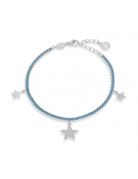 Comete gioielli | Talismano | Bracciale tennis In Argento 925% con stelle e zirconi | BRA 252