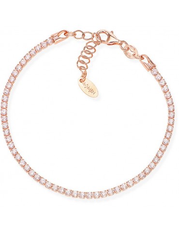 Amen | Tennis | Bracciale tennis in argento 925‰ rosato con zirconi bianchi | BTRB16