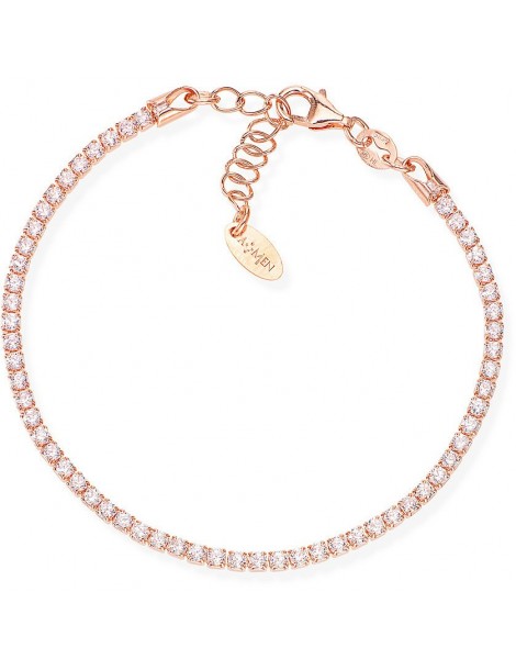 Amen | Tennis | Bracciale tennis in argento 925‰ rosato con zirconi bianchi | BTRB16