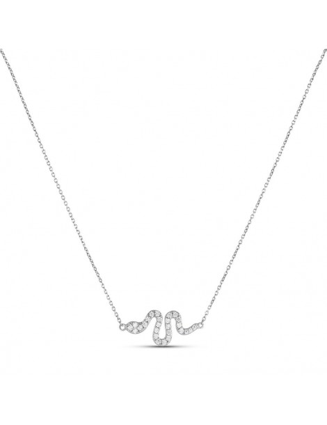 Stroili | Silver Moments | Collana in argento 925‰ con serpente in pavè di zirconi bianchi | 1686515