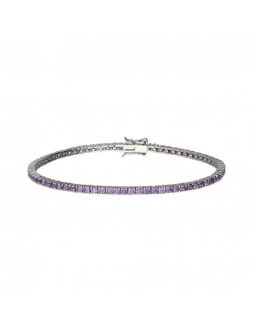 Stroili | Silver Rainbow | Bracciale tennis in argento 925‰ con zirconi viola | 1682552