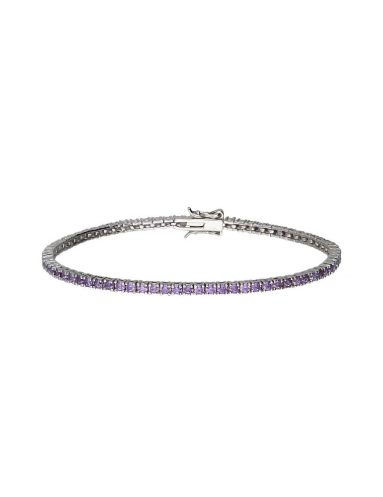 Stroili | Silver Rainbow | Bracciale tennis in argento 925‰ con zirconi viola | 1682552