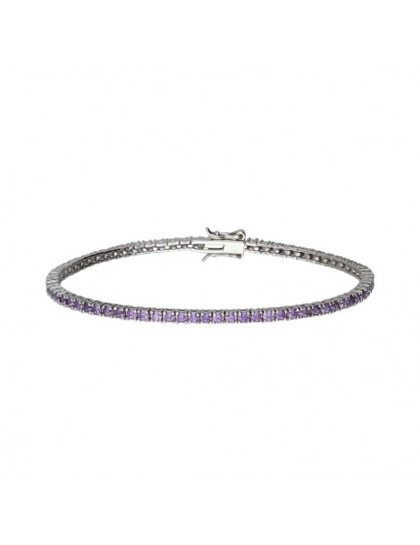 Stroili | Silver Rainbow | Bracciale tennis in argento 925‰ con zirconi viola | 1682552