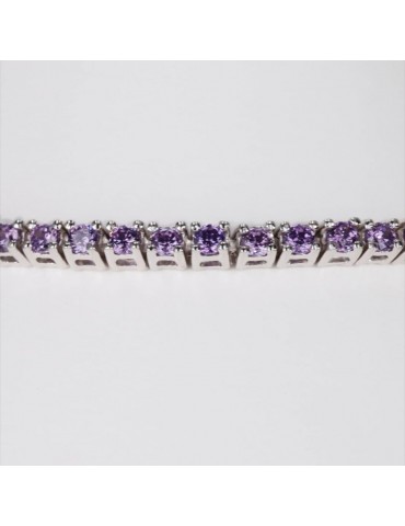 Stroili | Silver Rainbow | Bracciale tennis in argento 925‰ con zirconi viola | 1682552