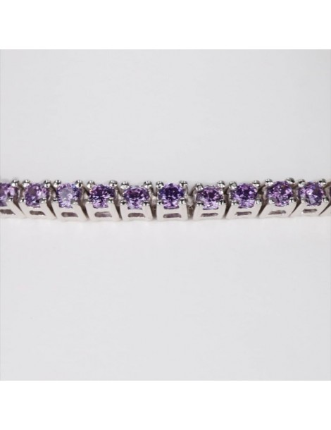 Stroili | Silver Rainbow | Bracciale tennis in argento 925‰ con zirconi viola | 1682552