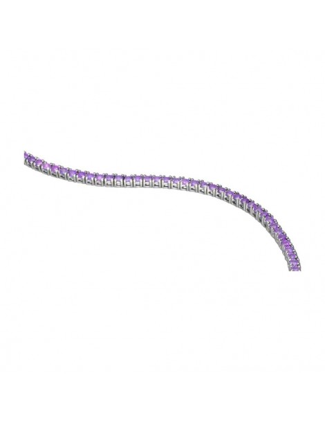 Stroili | Silver Rainbow | Bracciale tennis in argento 925‰ con zirconi viola | 1682552