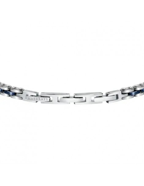 Maserati | Jewels | Bracciale in acciaio PVD dorato con ceramica blu | JM420ATI01