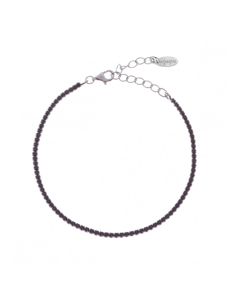 Amen | Tennis Mania | Bracciale tennis in argento 925‰ con zirconi neri | BT1BN17