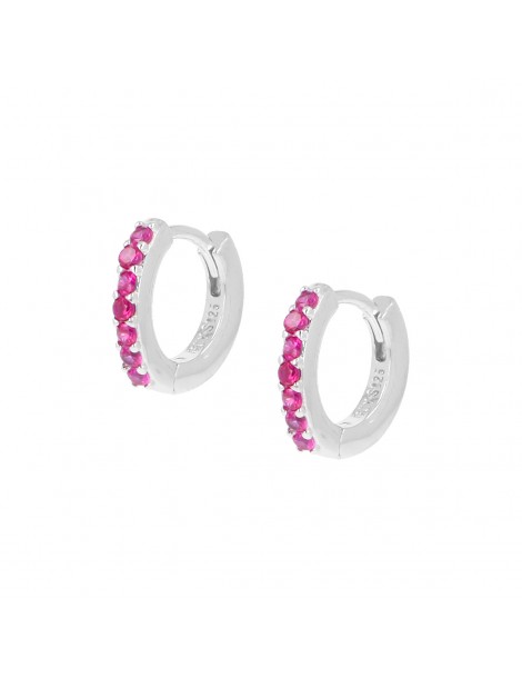 Amen | Tennis Mania | Orecchini in argento 925‰ con zirconi fucsia | ET1BR