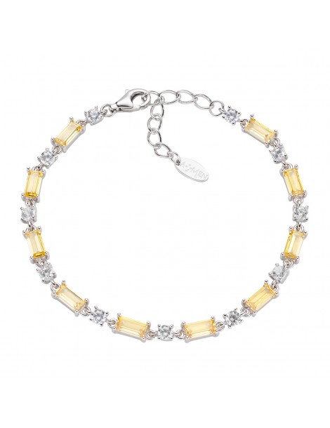 Amen | Stardust | Bracciale tennis in argento 925‰ con zirconi gialli e zirconi bianchi | BT2REBGBZ16