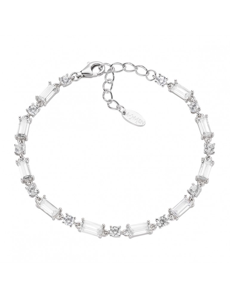 Amen | Stardust | Bracciale tennis in argento 925‰ con zirconi bianchi | BT2REBBBZ16