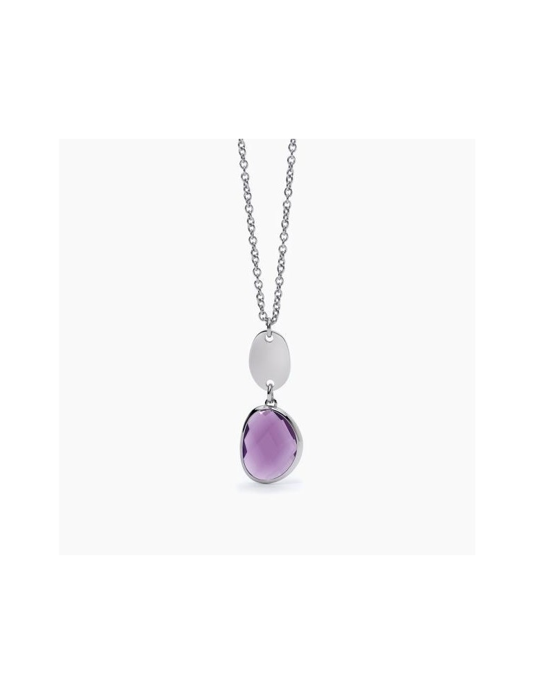 2Jewels | Collana in acciaio con glass viola | 251818