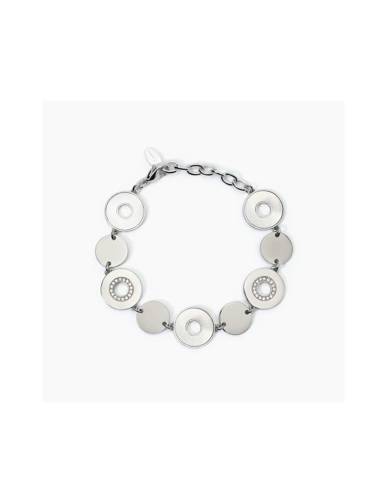 2Jewels | Bracciale in acciaio con madreperla e cristalli bianchi  | 232441