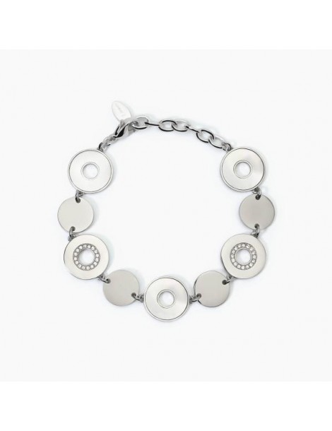 2Jewels | Bracciale in acciaio con madreperla e cristalli bianchi  | 232441