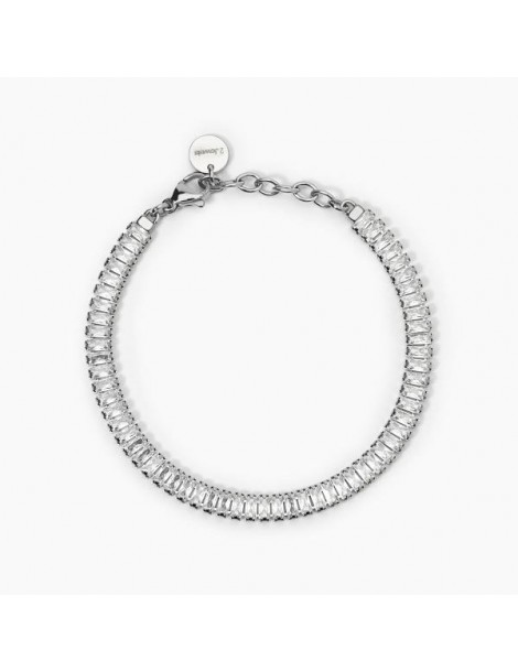 2Jewels | Bracciale tennis in acciaio con zirconi bianchi | 232430