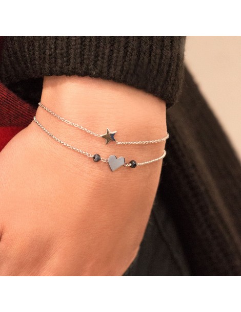 Rue Des Mille | I Sogni Son Desideri | Bracciale in argento 925‰  con stella | BR-002 CAT STE RH