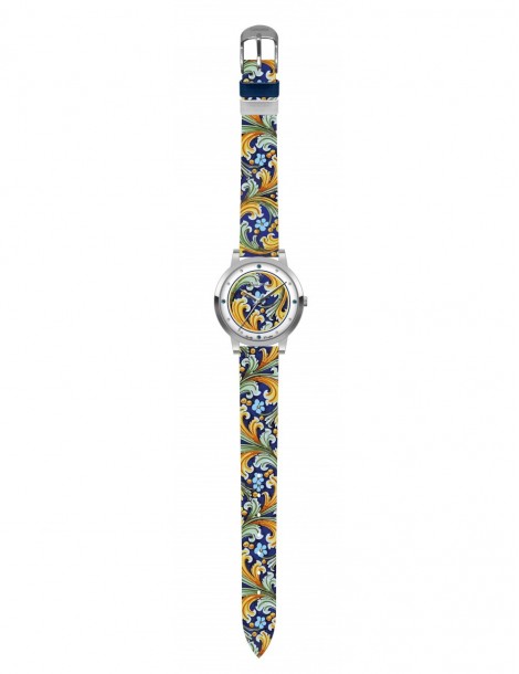 Camurria | I Maioliche | Caltagirone | Orologio solo tempo donna 32mm con cinturino in pelle | CW53ST1