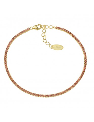 Amen | Tennis Mania | Bracciale tennis in argento 925‰ dorato con zirconi arancioni | BT1GAR17